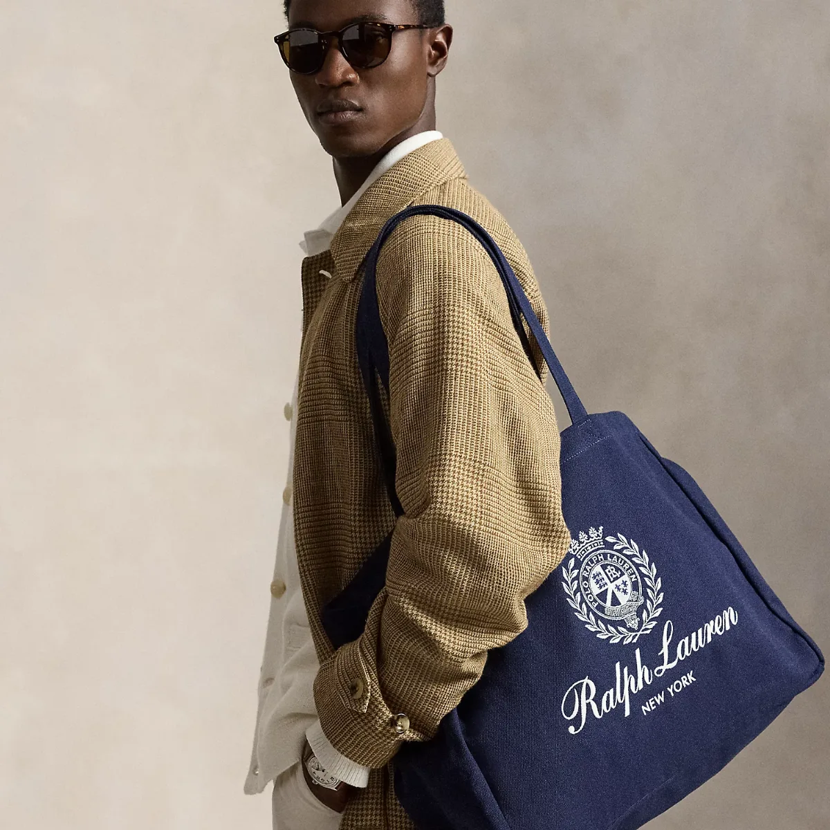 Crest-Embroidered Canvas Tote by Polo Ralph Lauren