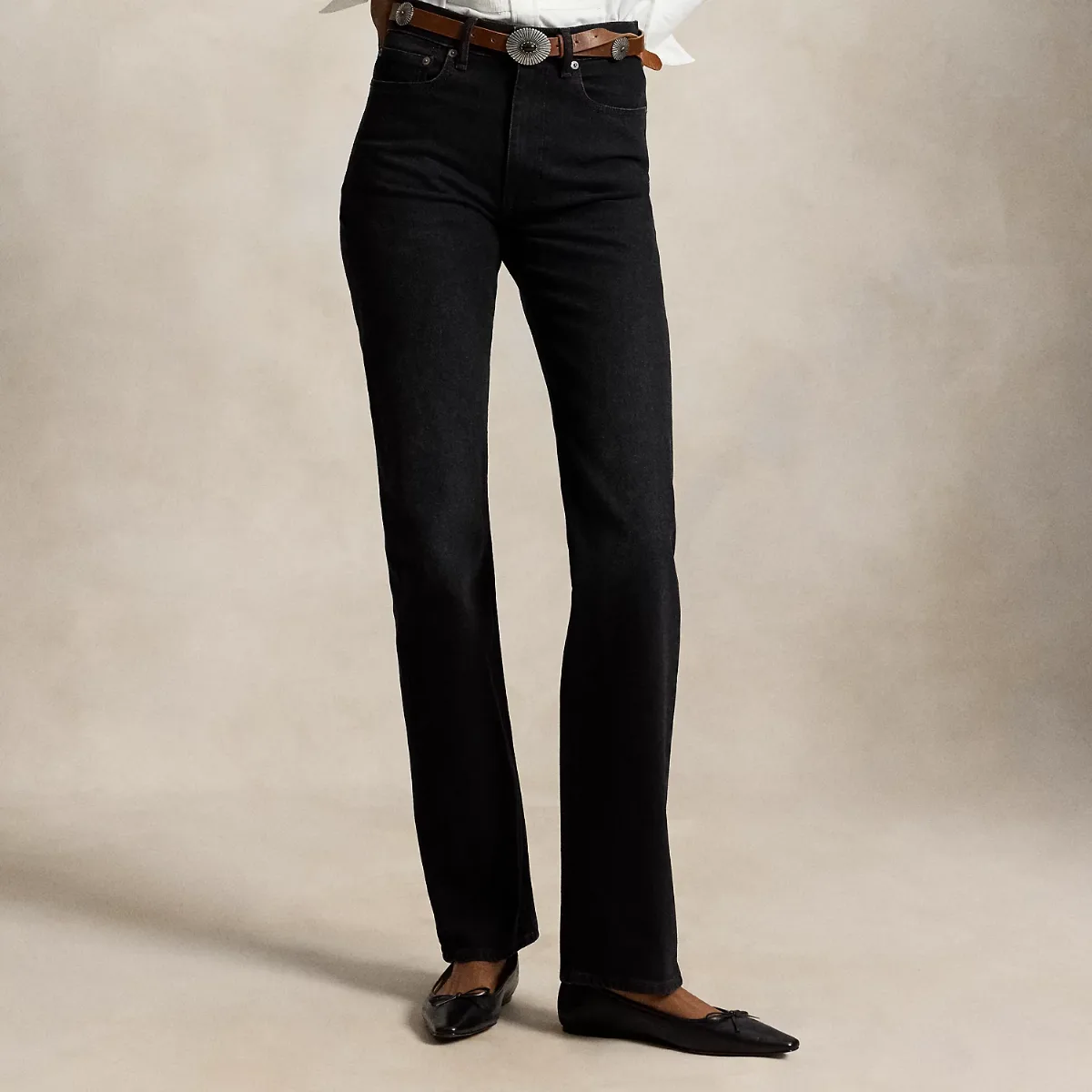 High-Rise Straight-Leg Jean by Polo Ralph Lauren