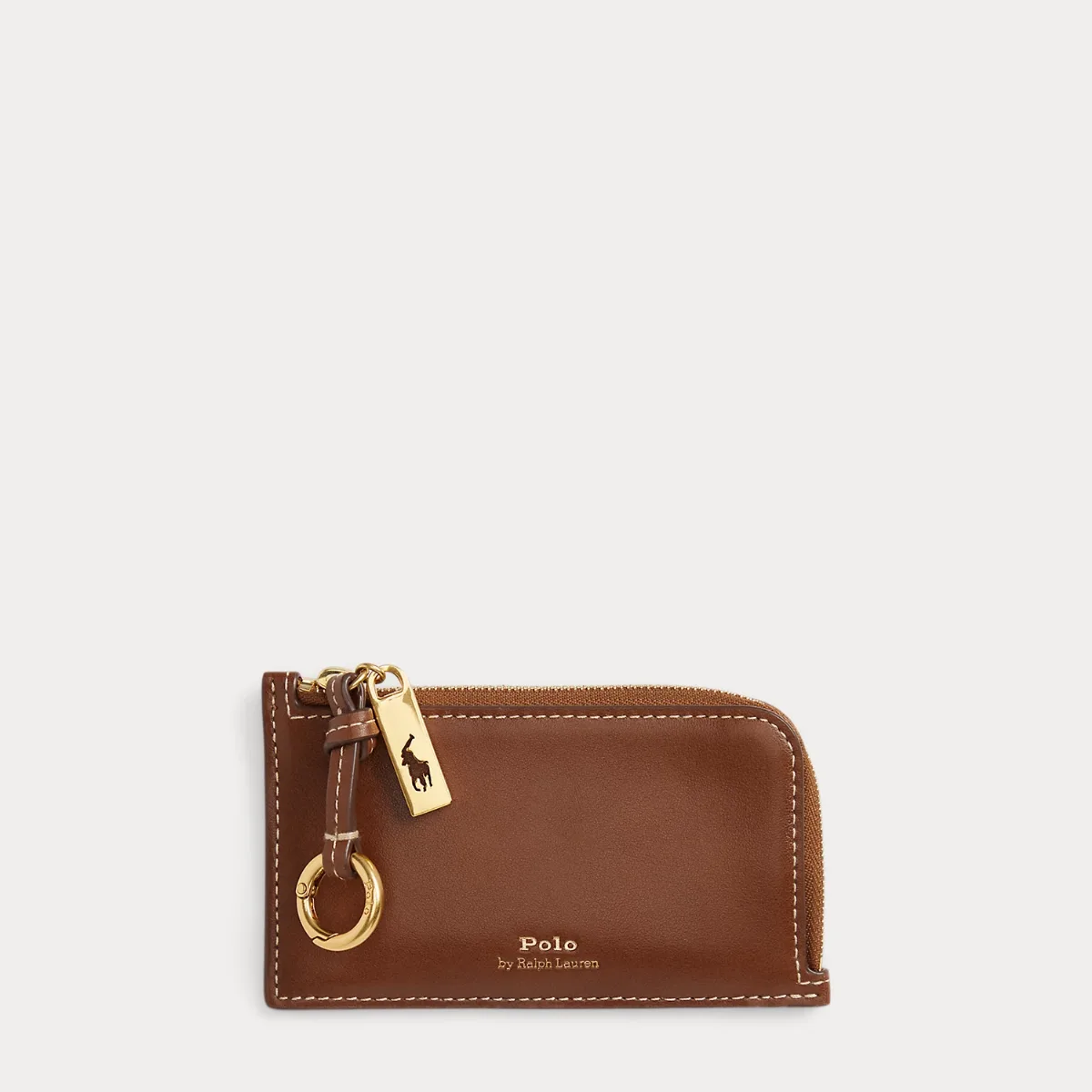 Polo ID Leather Zip Card Case