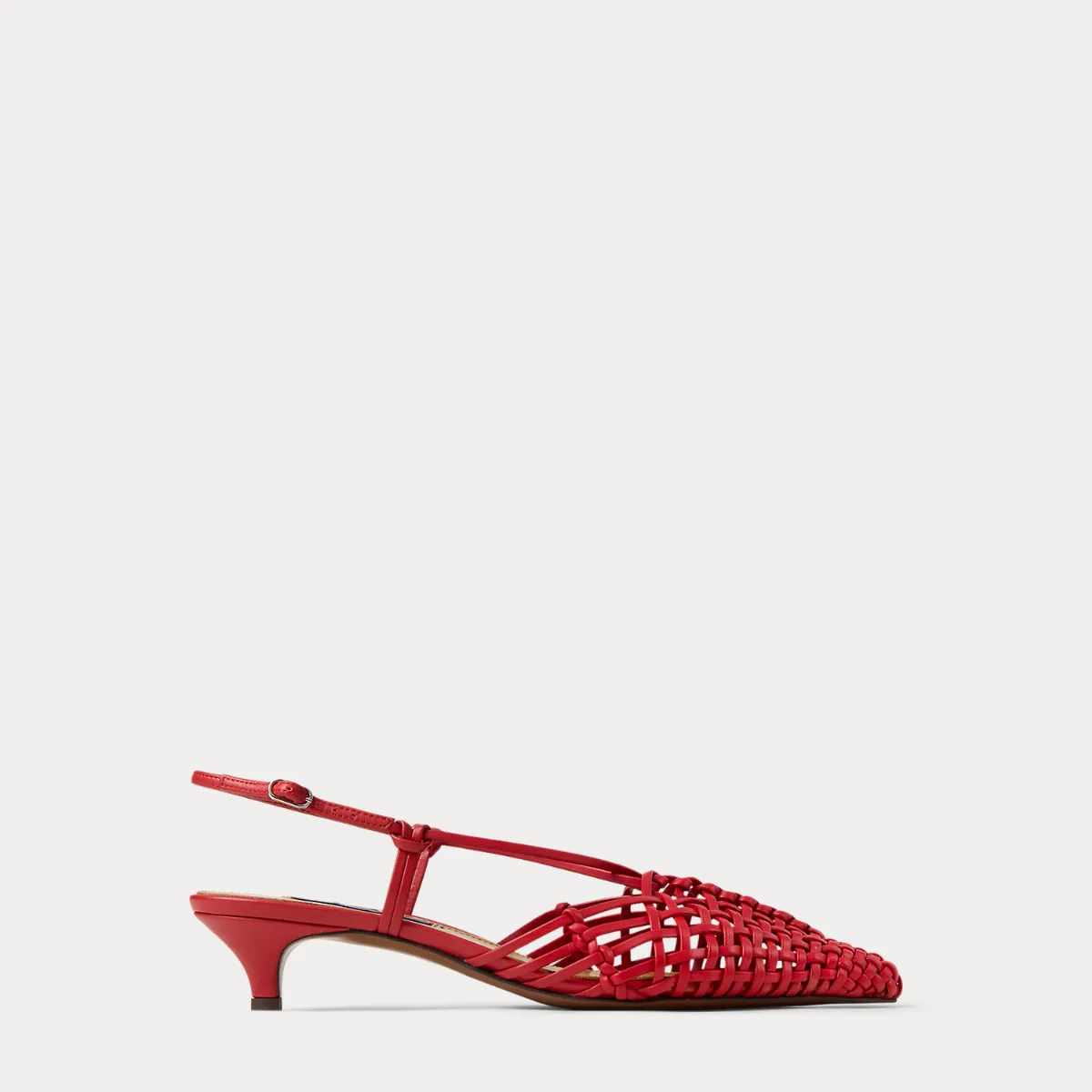 Antonella 35 mm Woven Lambskin Pump