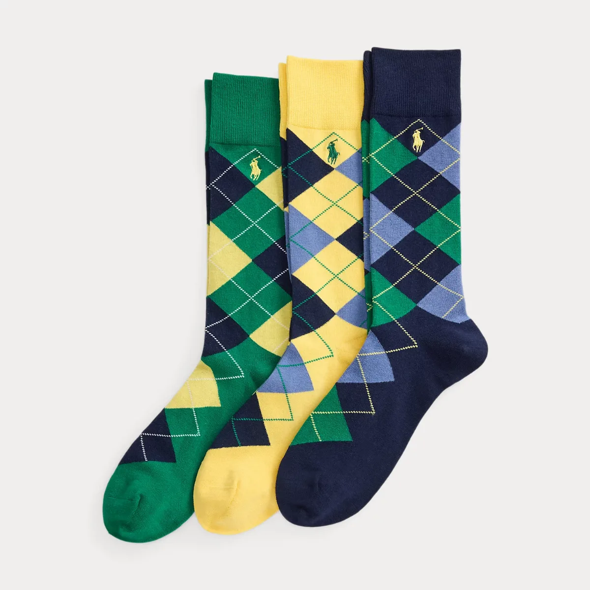 Argyle Cotton-Blend Trouser Sock 3-Pack by Ralph Lauren Big & Tall