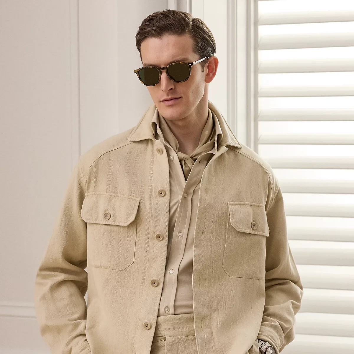 Garment-Dyed Cotton-Linen Shirt by Ralph Lauren Purple Label