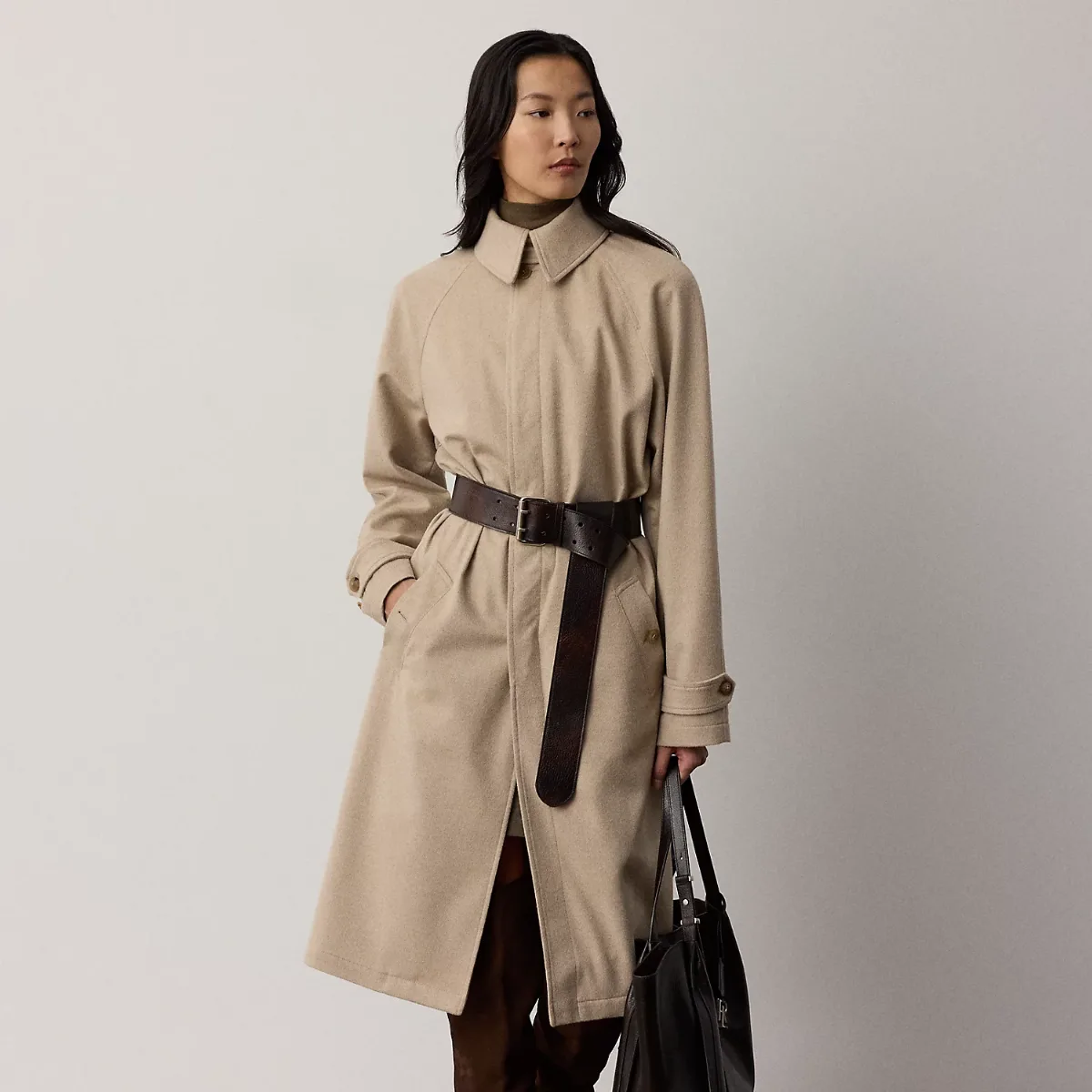 Donagen Cashmere Balmacaan Coat by Ralph Lauren Collection