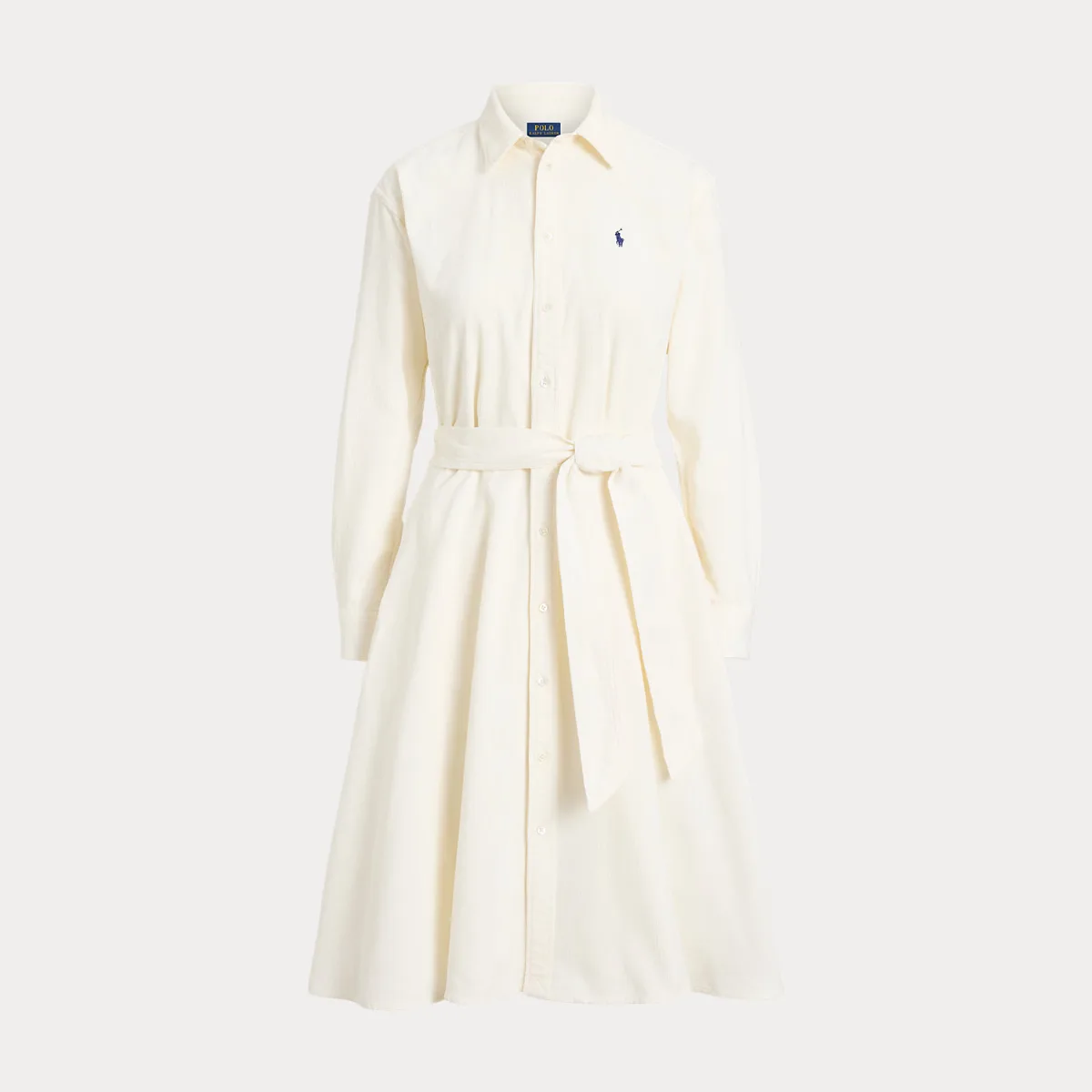 Belted Corduroy Shirtdress