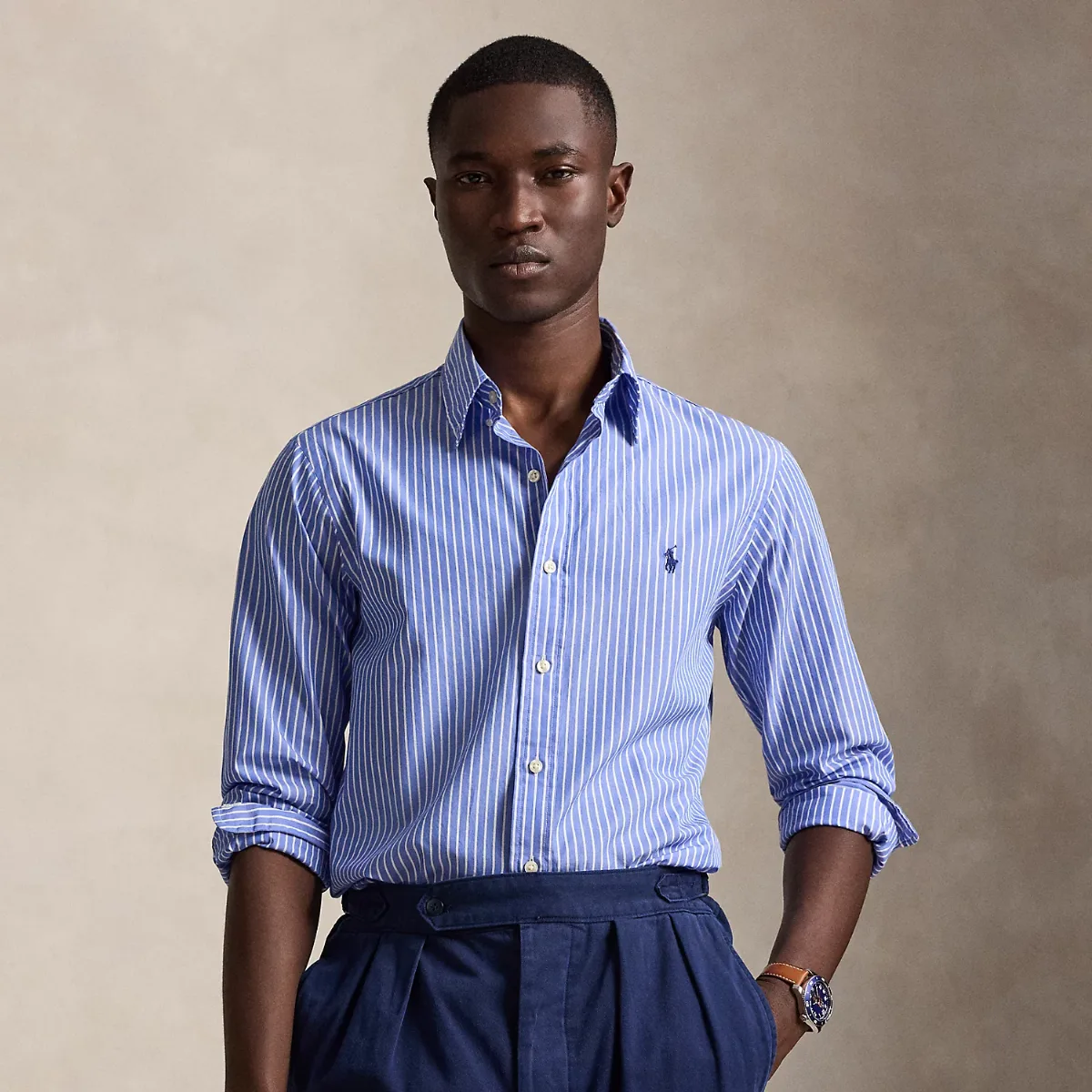 Custom Fit Striped Broadcloth Shirt
