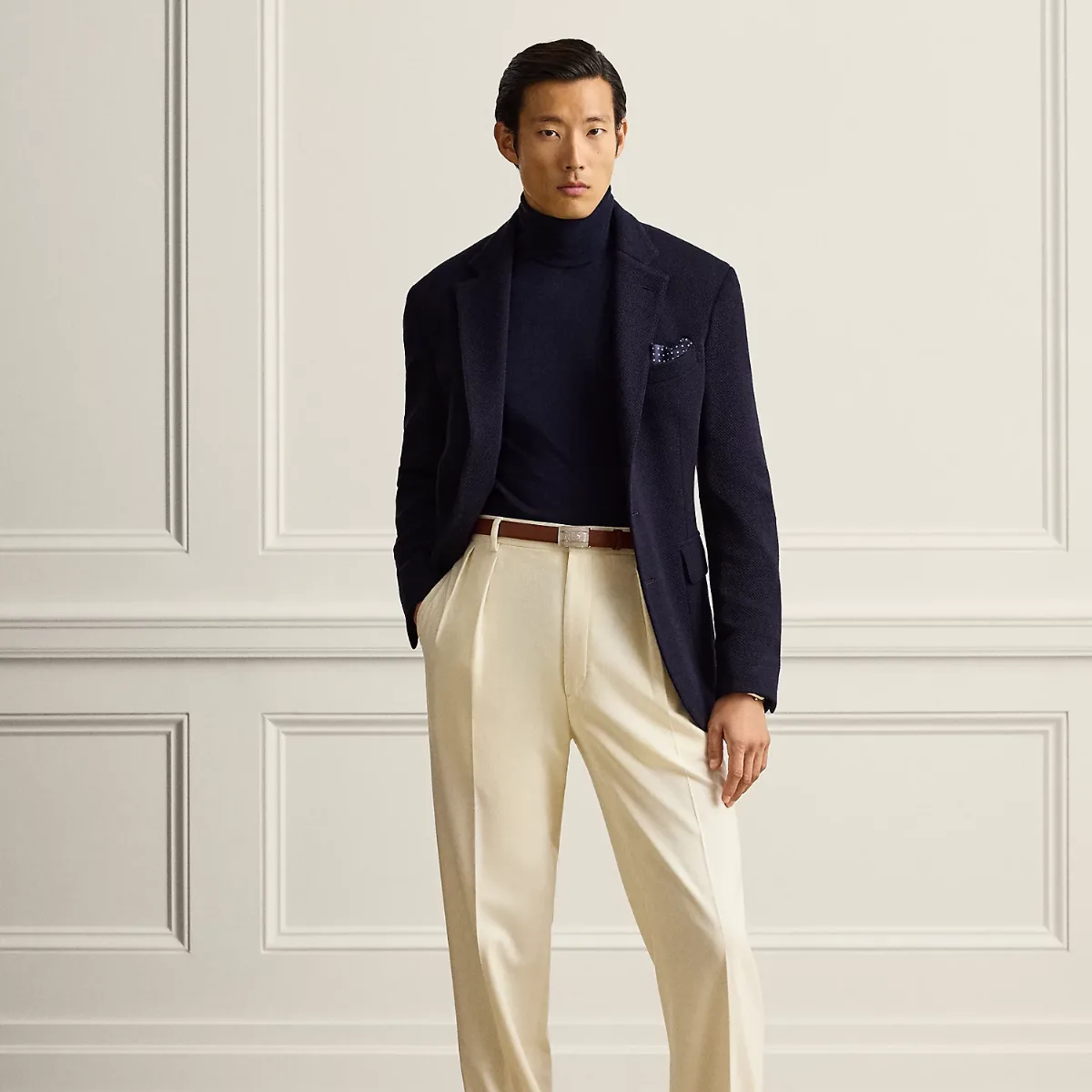 Glenn Hand-Tailored Flannel Trouser by Ralph Lauren Purple Label