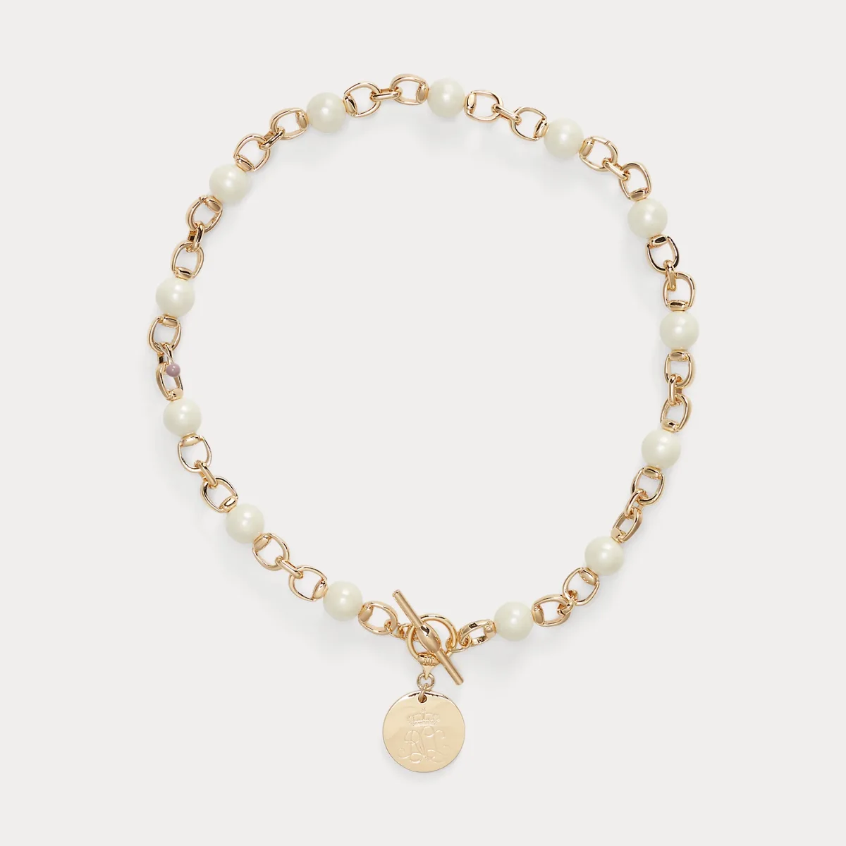 Gold-Tone Logo Pendant Necklace by Lauren Ralph Lauren