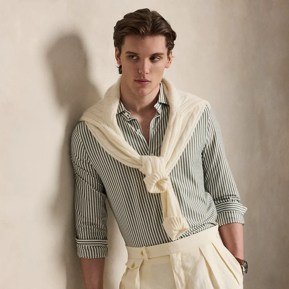 Striped Knitted Oxford Shirt