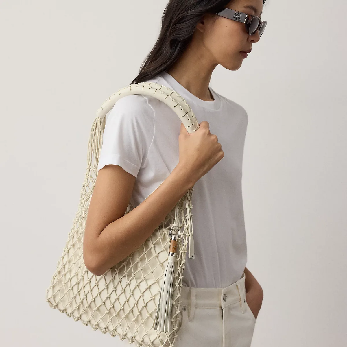 Macramé Tote in Calfskin