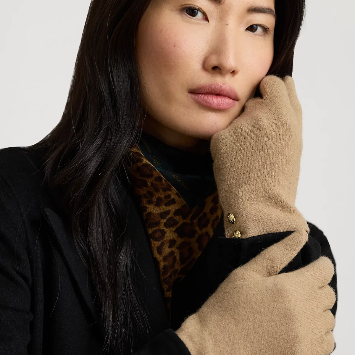 Two-Button Tech Gloves by Lauren Ralph Lauren