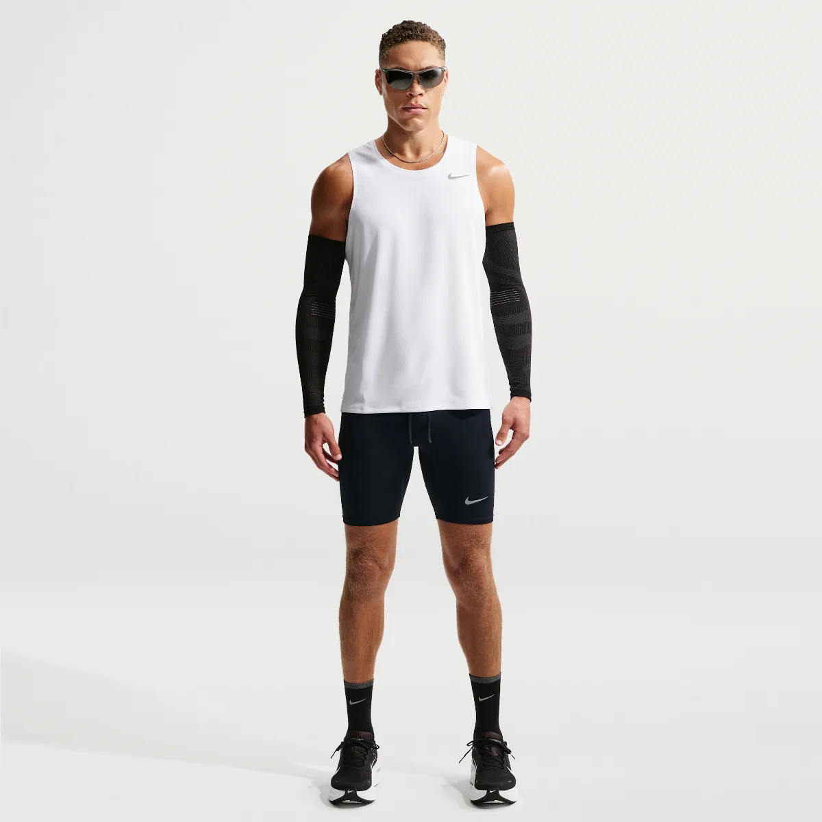 Fast Dri-FIT Brief-Lined Running 1/2-Length Tights by Nike