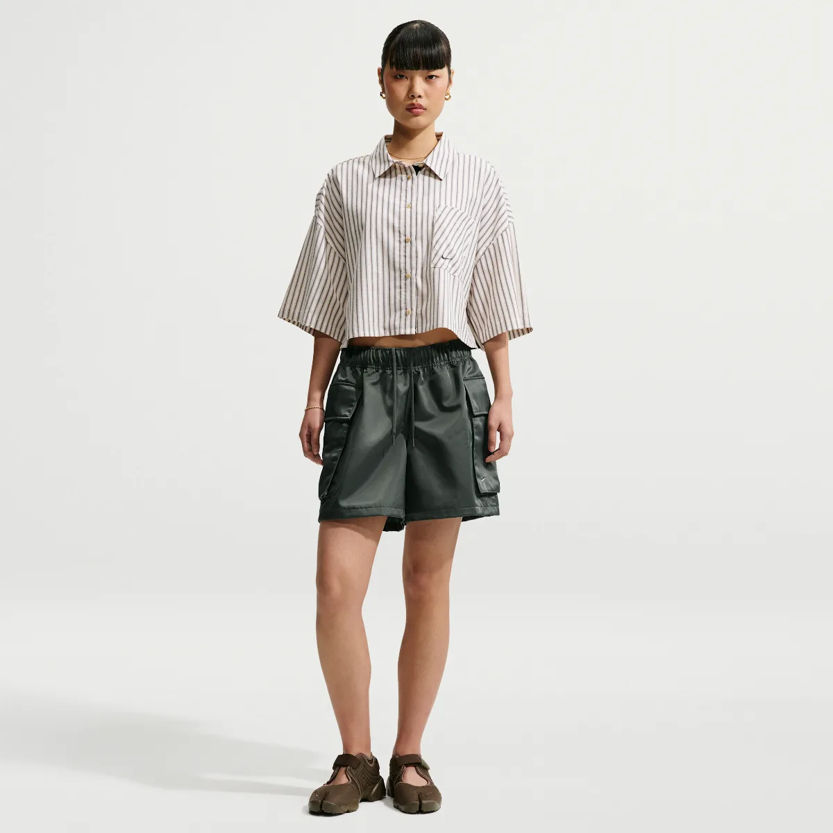Sportswear Loose Mid-Rise Satin Cargo Shorts by Nike
