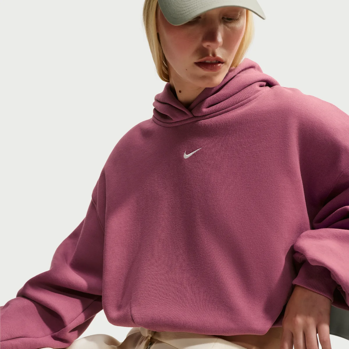 Studio Fleece Weight Oversized Cropped Hoodie by Nike