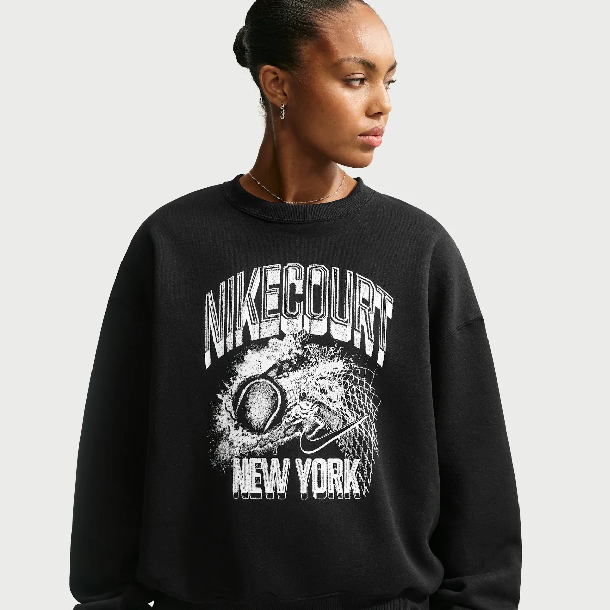 Studio Fleece Medium Weight Oversized Graphic Crew by Nike