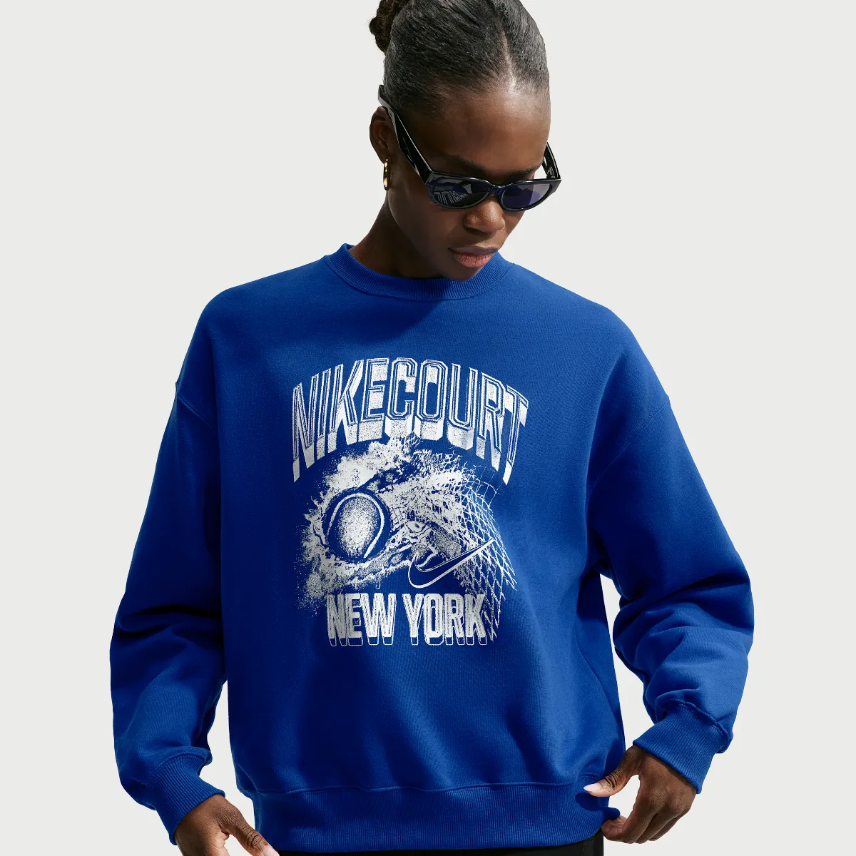 Studio Fleece Weight Oversized Graphic Crew by Nike