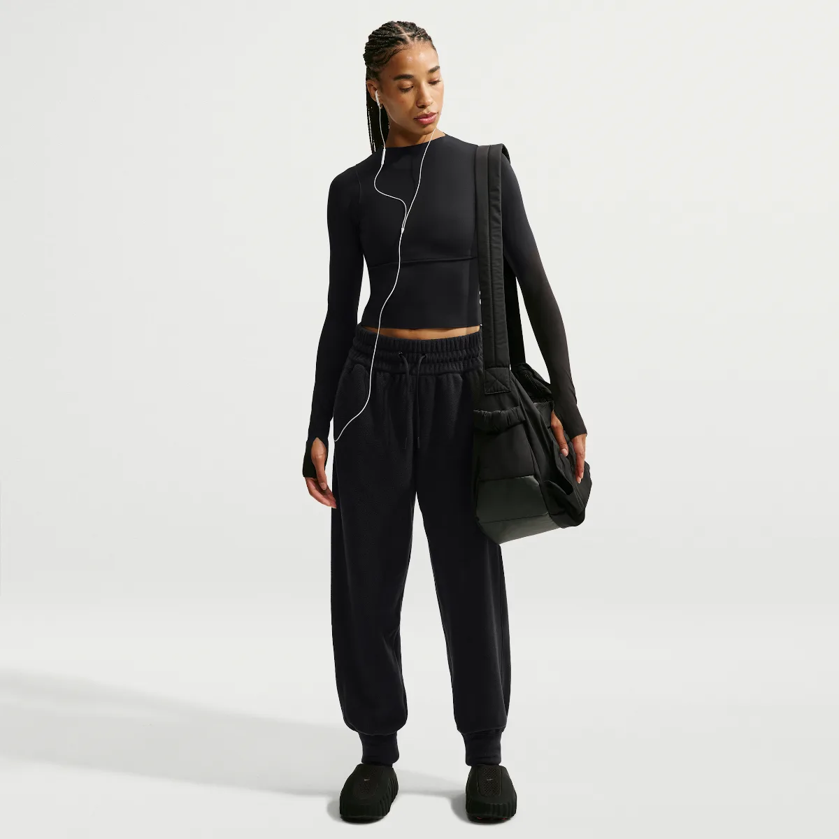 One Therma-FIT Mid-Rise Fleece Jogger Pants by Nike