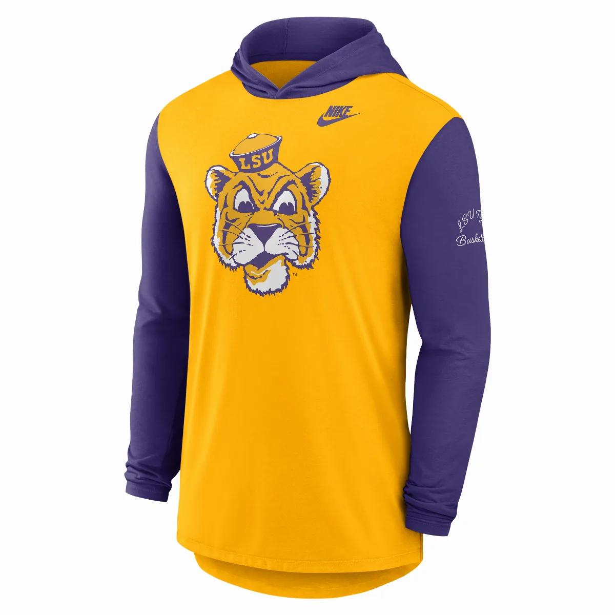 LSU Campus Legacy Dri-FIT College Long-Sleeve Hooded T-Shirt by Nike