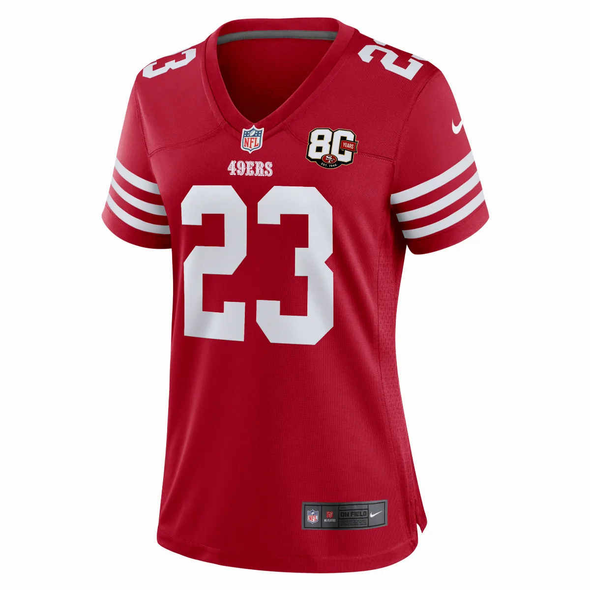 Christian McCaffrey San Francisco 49ers 80th Anniversary NFL Game Jersey by Nike