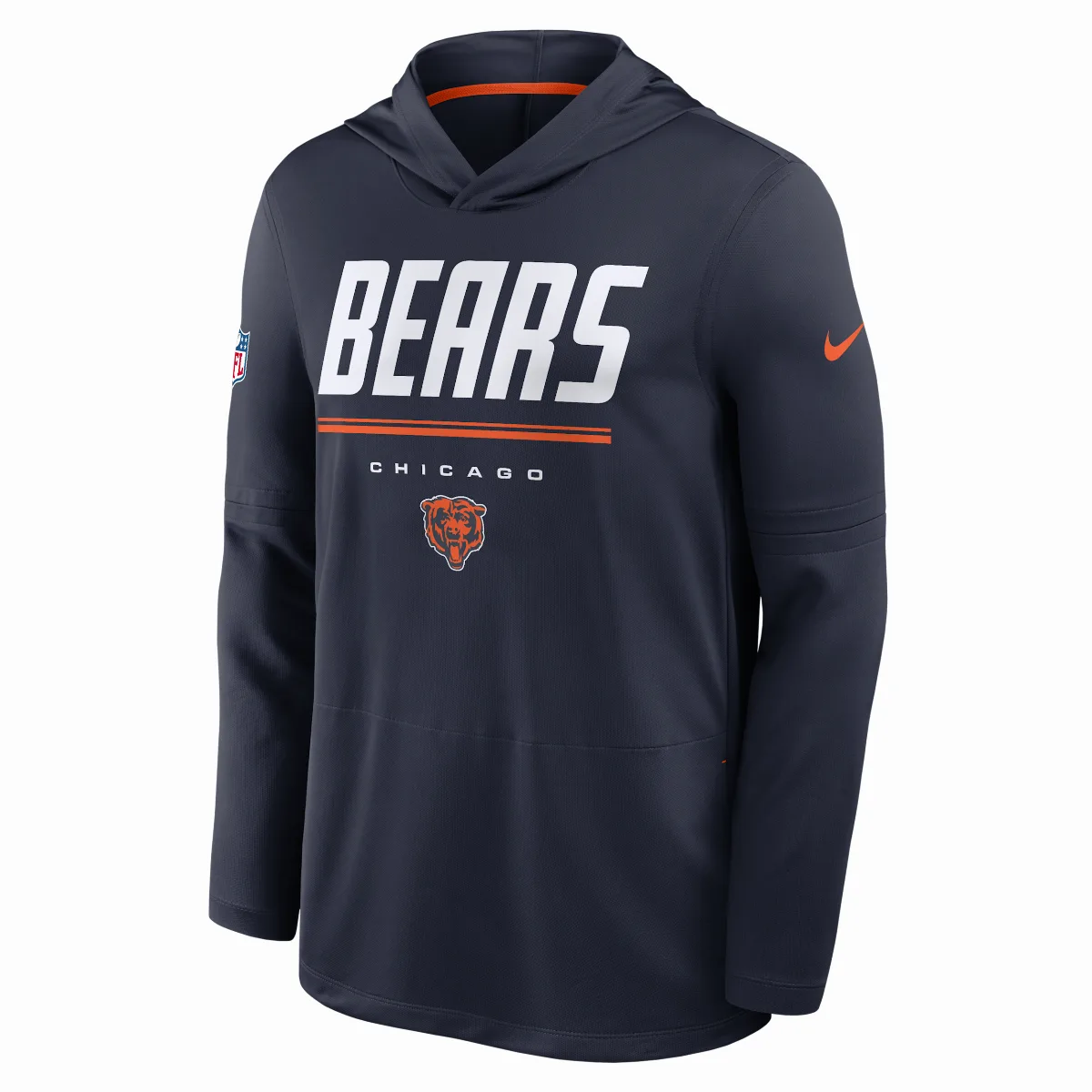 Chicago Bears Sideline Dri-FIT NFL Long-Sleeve Hooded Top