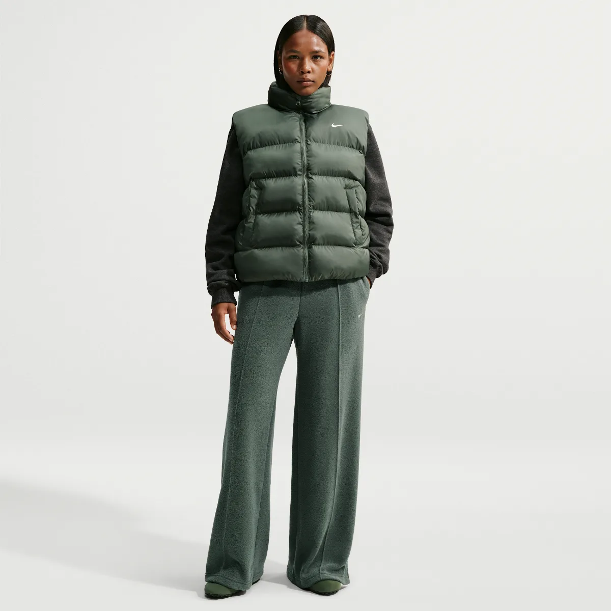 Studio Fleece Medium Weight Plush Mid-Rise Wide-Leg Pants by Nike