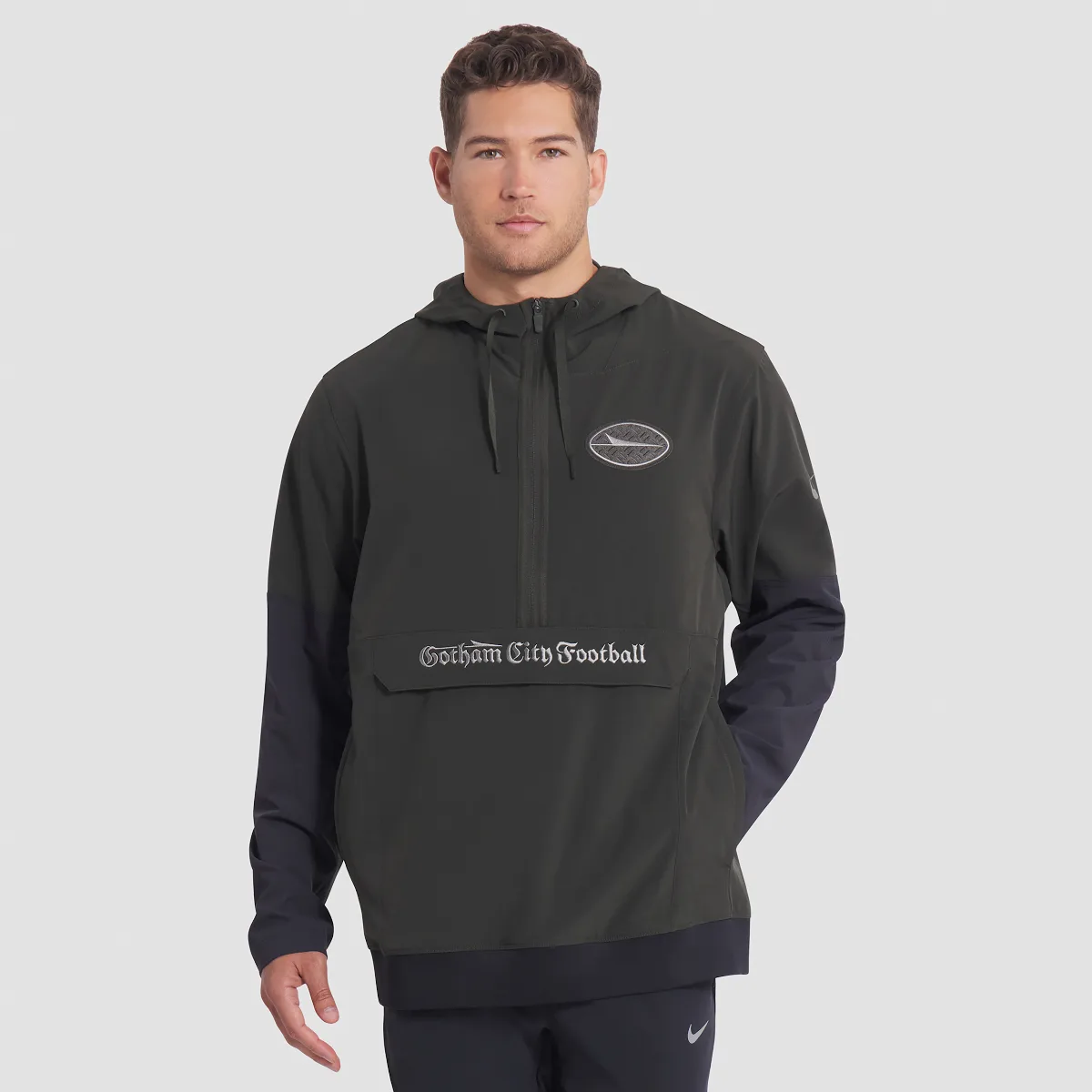 New York Jets Rivalries Collection Sideline Anorak NFL 1/2-Zip Hooded Jacket by Nike