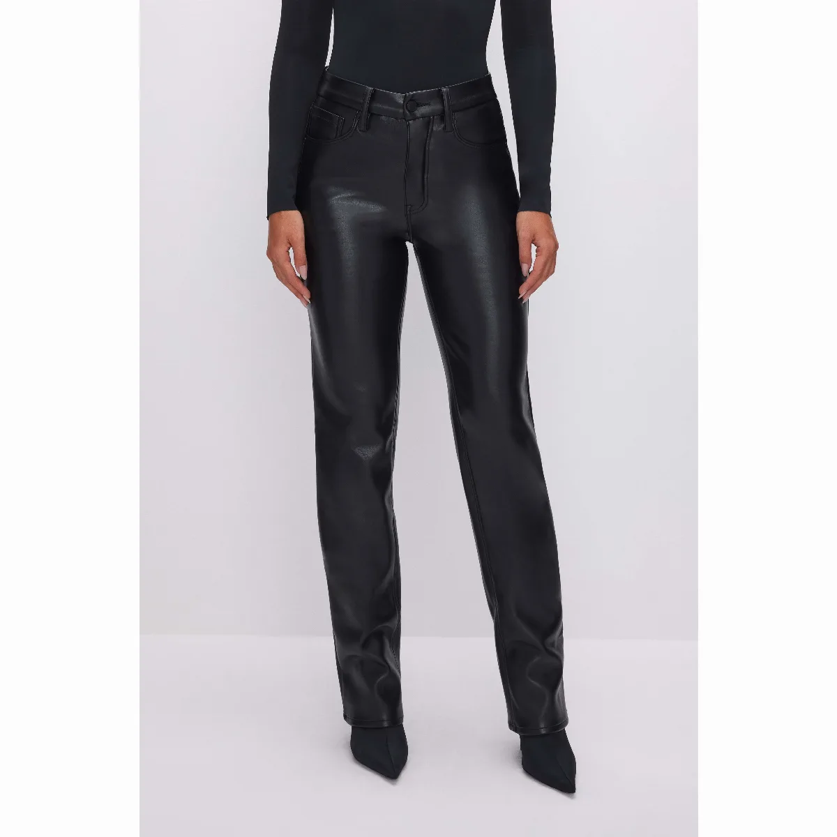 Good Icon Vegan Leather Pants by Khloé Kardashian by GOOD AMERICAN