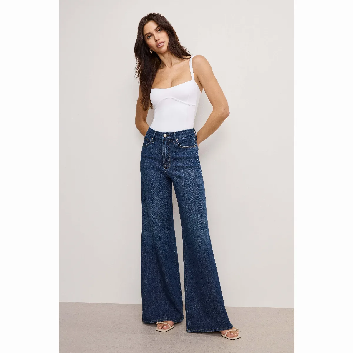 Soft Tech Good Waist Palazzo Jeans by GOOD AMERICAN