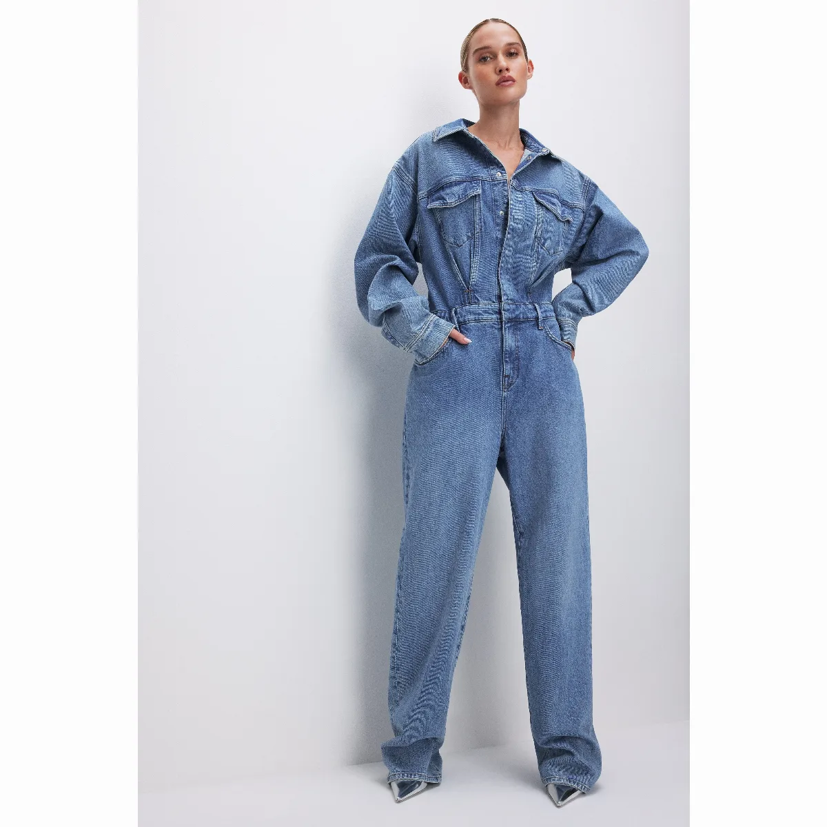 OverSized Denim Jumpsuit - by Khloé Kardashian