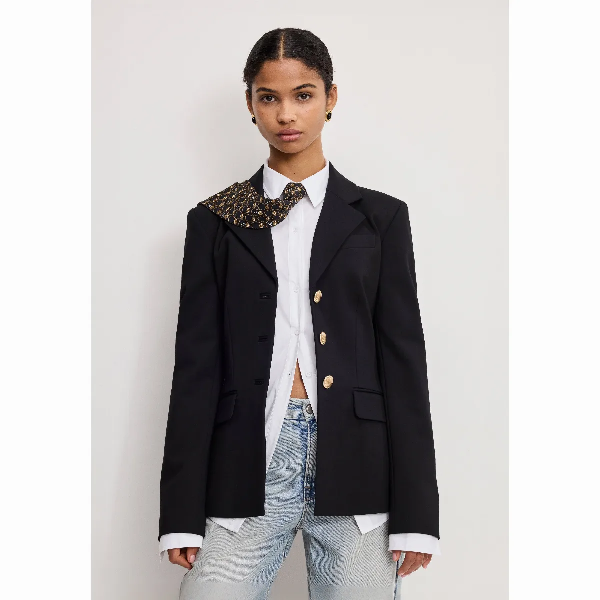 Soft Stretch Ponte Classic Blazer - by Khloé Kardashian by GOOD AMERICAN