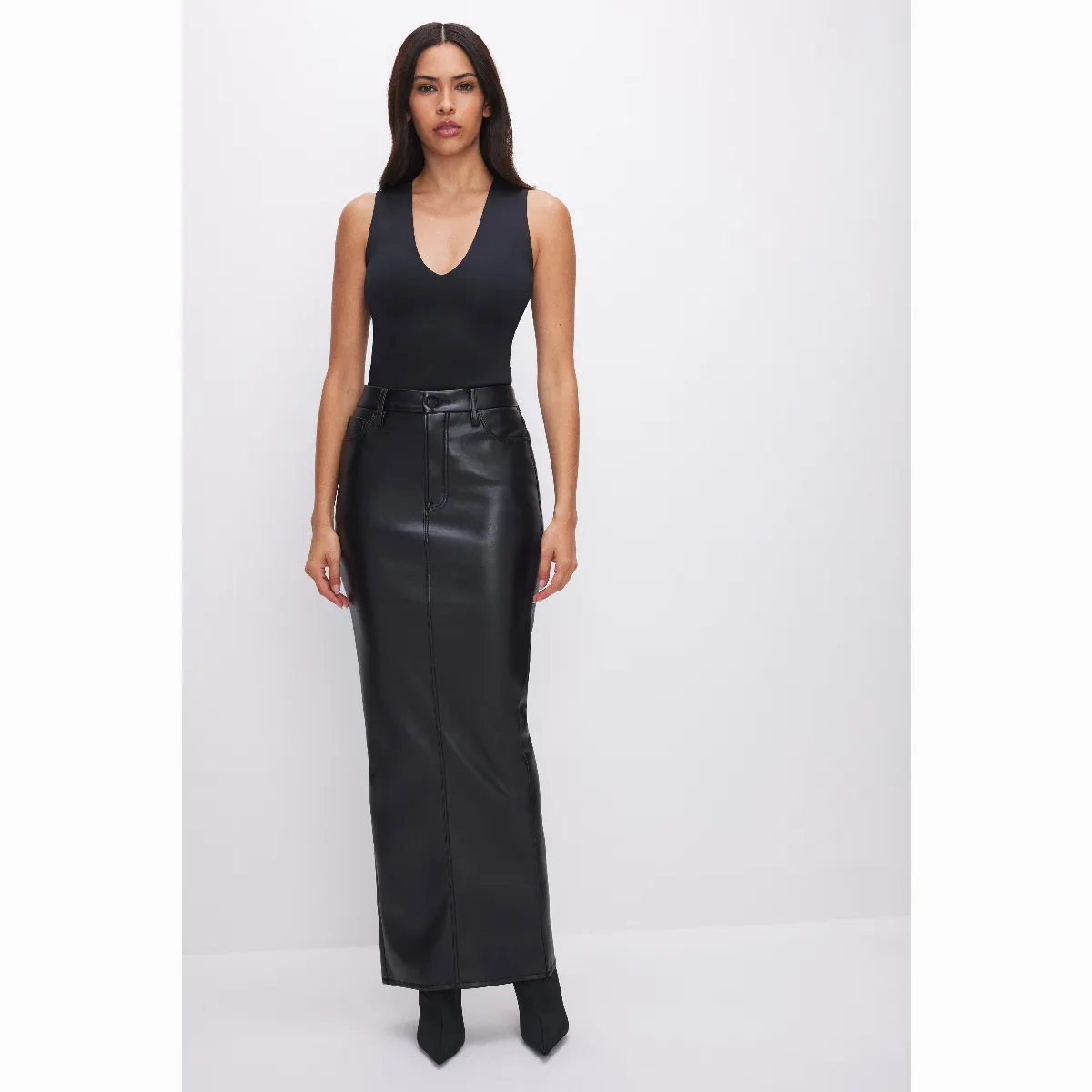 Sculpting Deep V Tank Bodysuit by Khloé Kardashian by GOOD AMERICAN