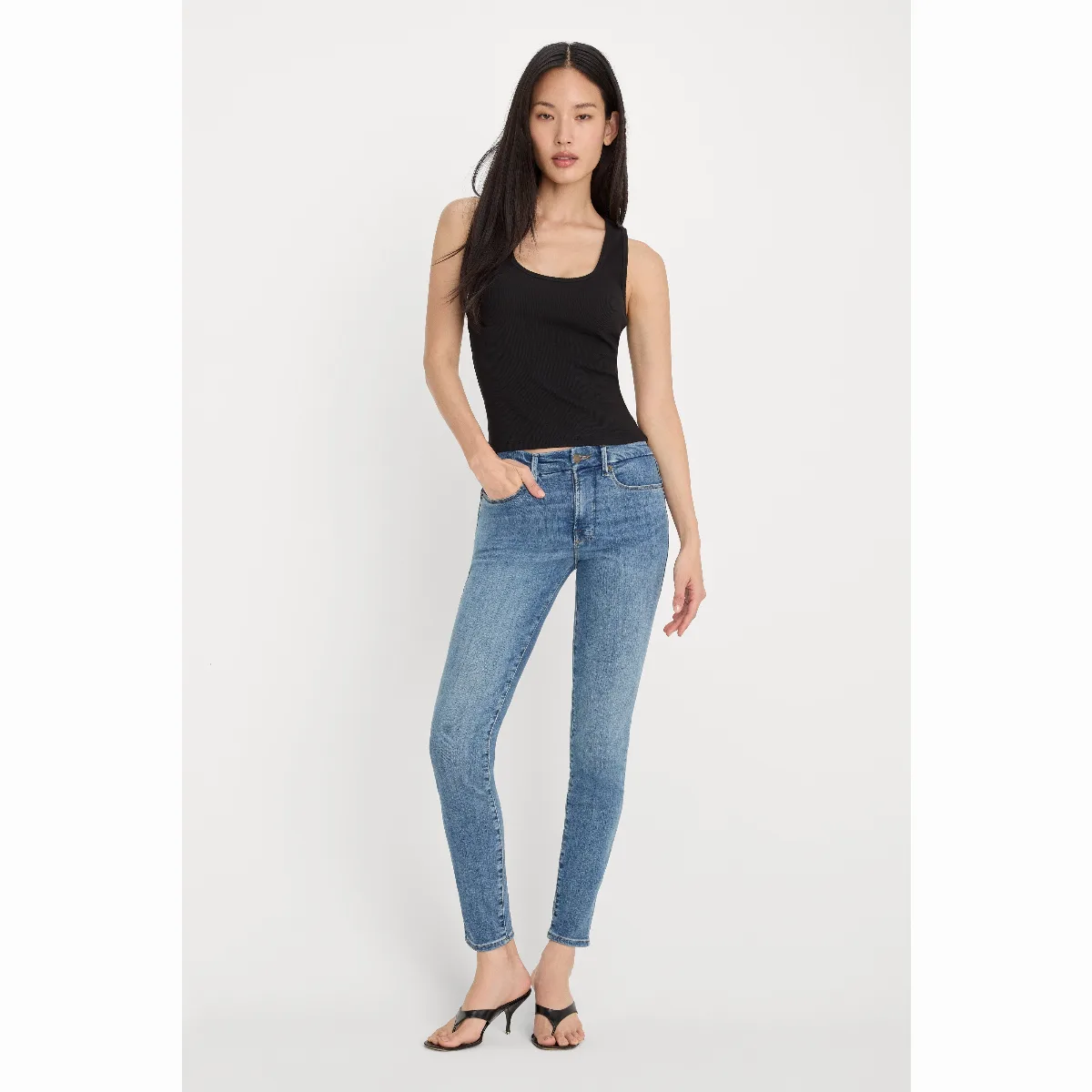 Good Legs Skinny Jeans - Extra Stretch, Flat Tummy Tech, Gap-Proof Waistband by GOOD AMERICAN