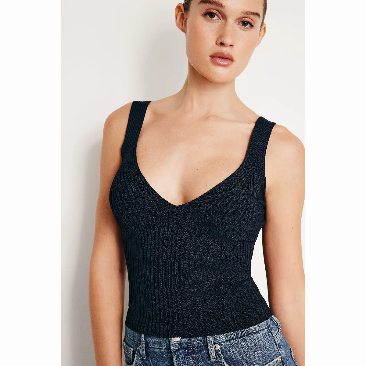 Stretch Rib Tank Top by Khloé Kardashian by GOOD AMERICAN