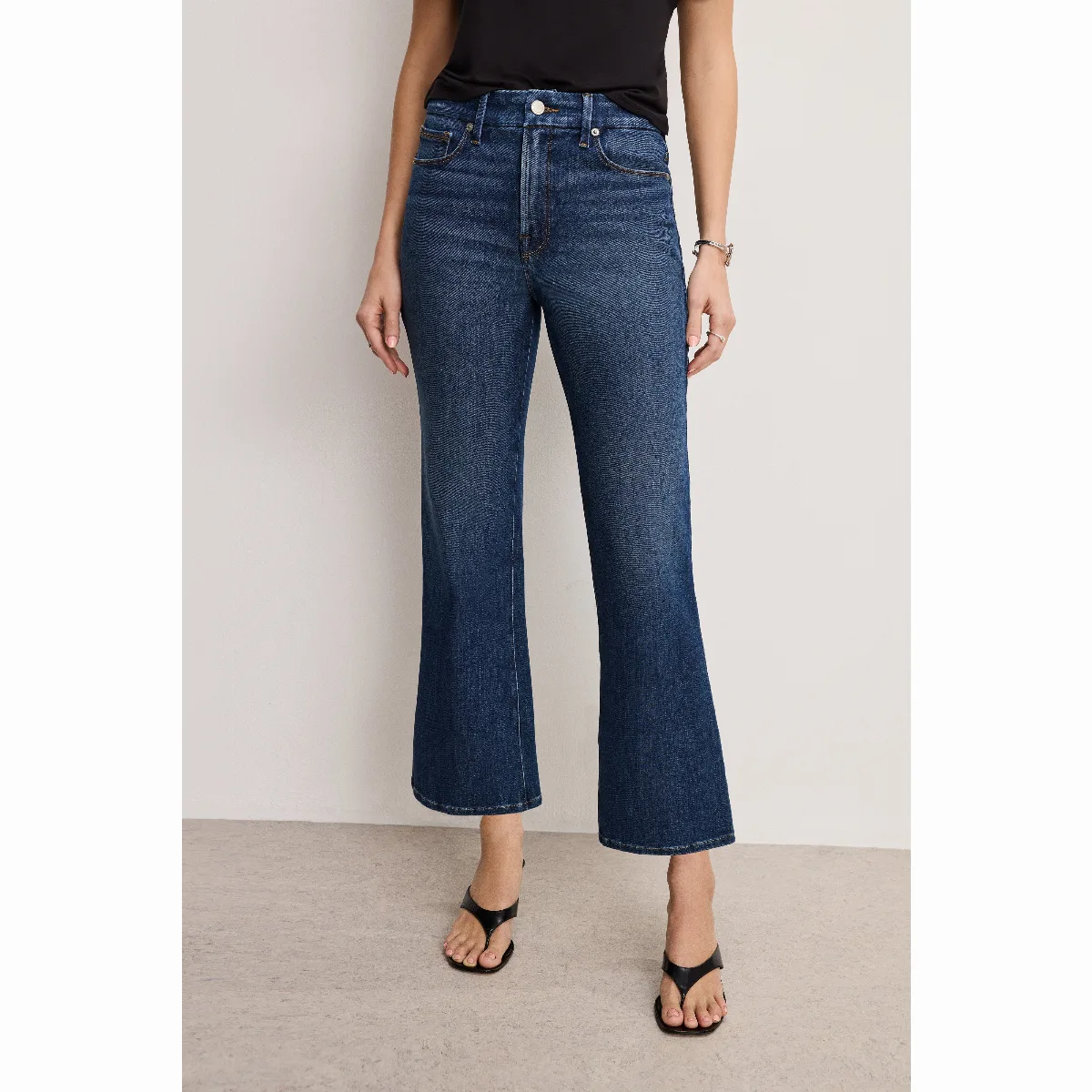 Soft Tech Good Legs Cropped Mini Boot Jeans - Extra Stretch, Flat Tummy Tech, Gap-Proof Waistband by GOOD AMERICAN
