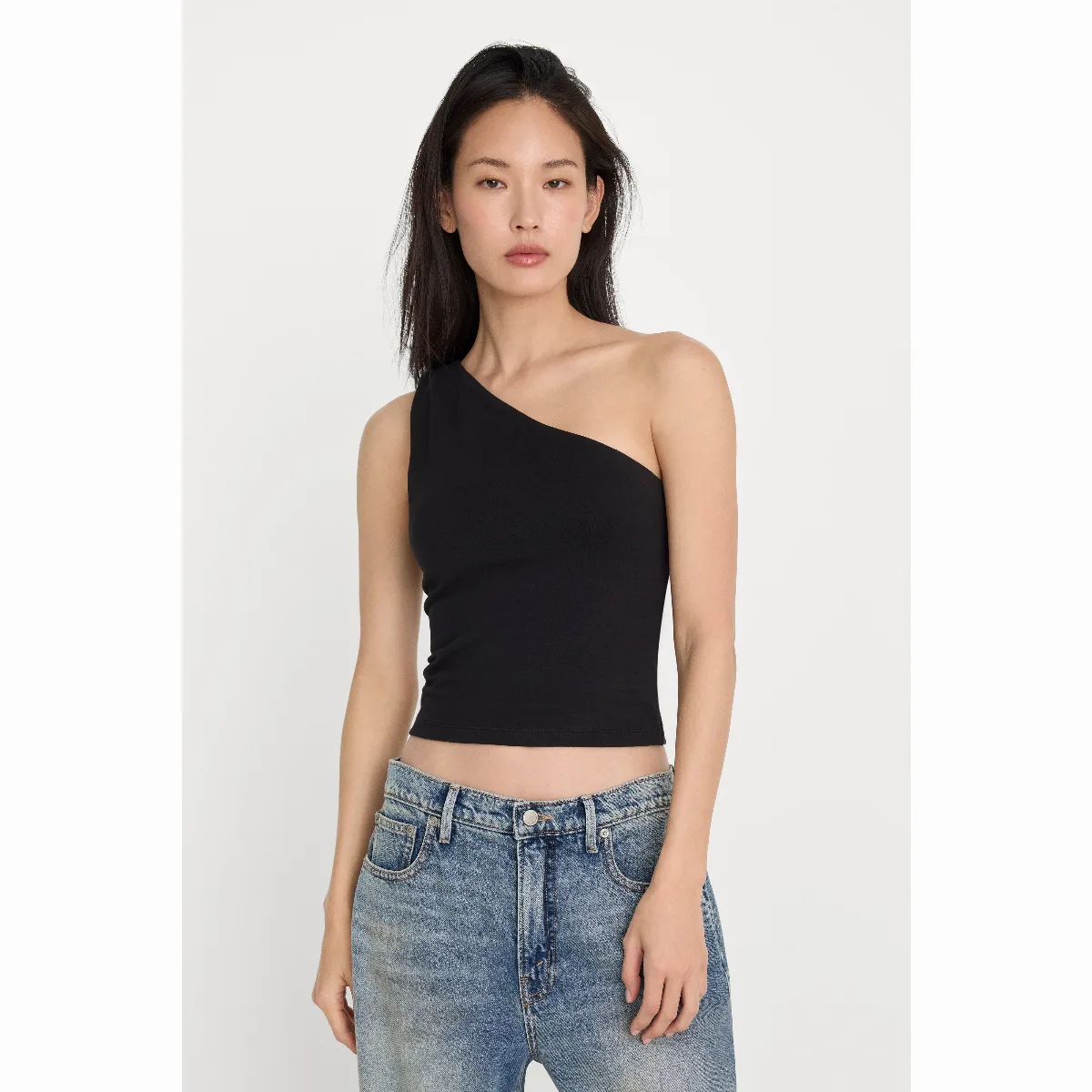 Super Stretch One Shoulder Tank Top by Khloé Kardashian