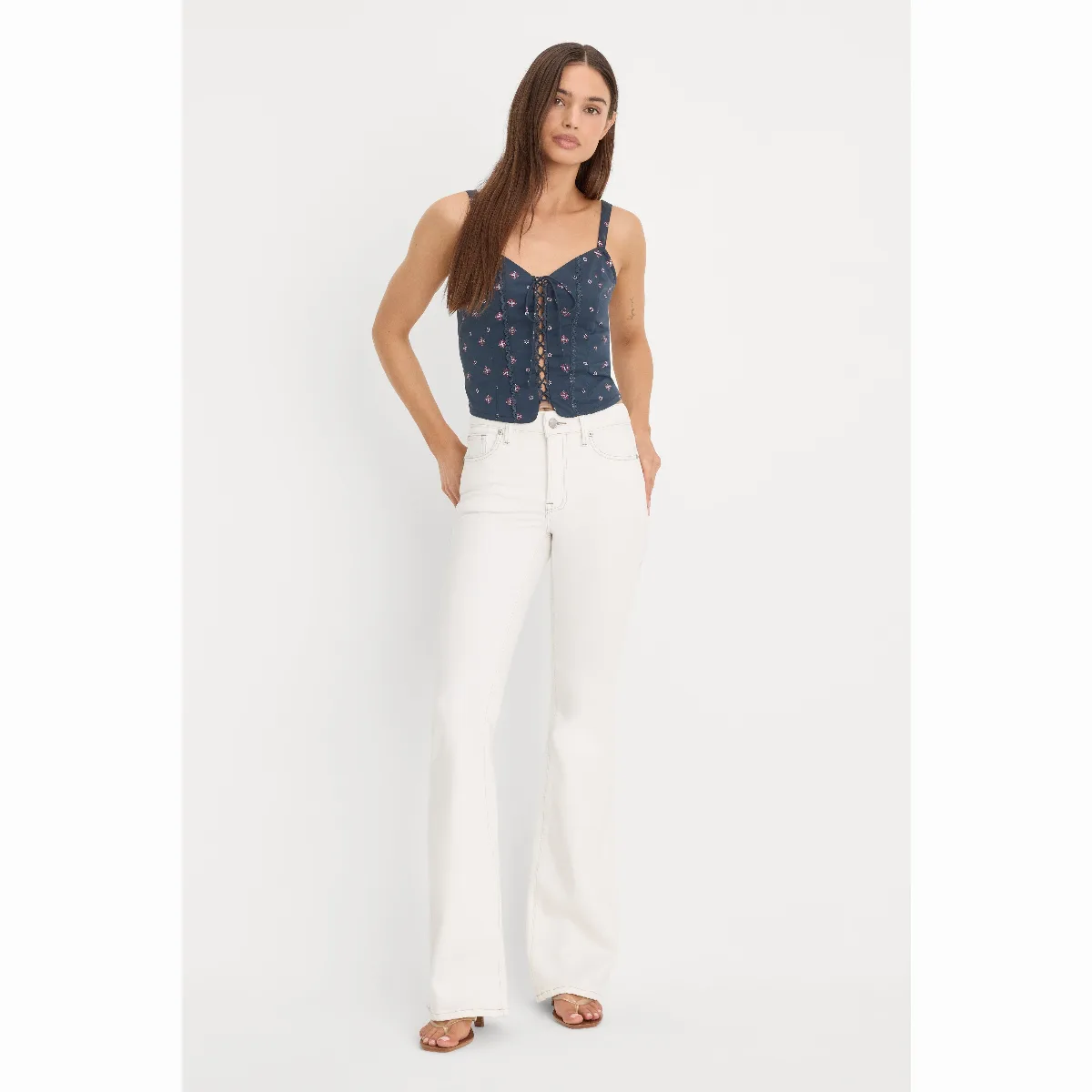 Dolly Joleans Good Legs Flare Jeans by GOOD AMERICAN