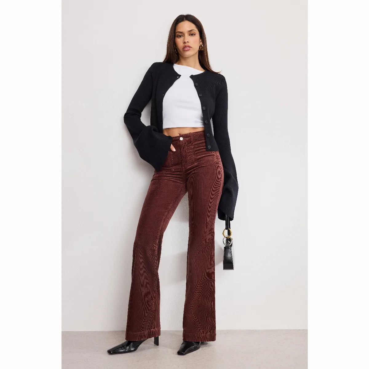 Good Legs Flare Corduroy Pants by Khloé Kardashian by GOOD AMERICAN