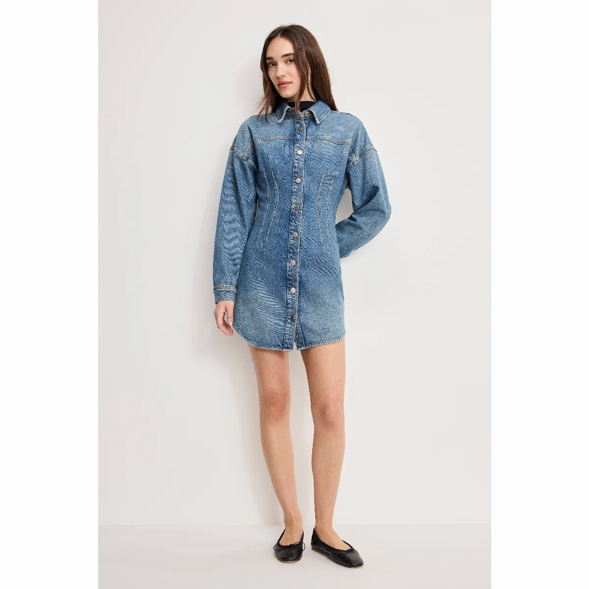 Shaped Denim Dress by Khloé Kardashian by GOOD AMERICAN