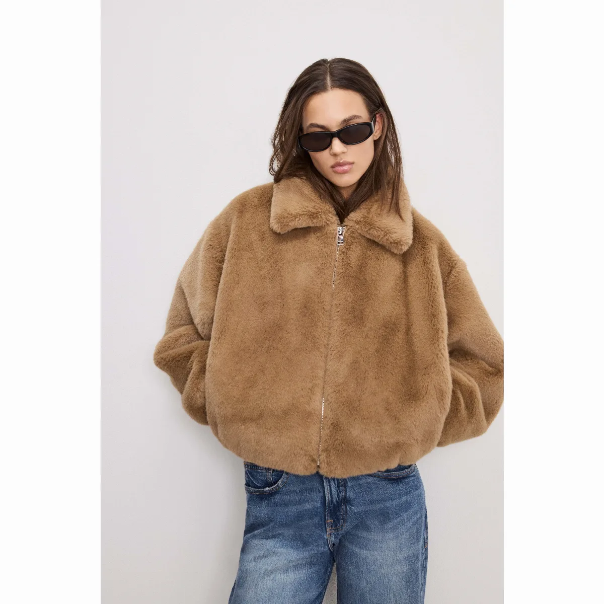Faux Fur Collar Jacket by Khloé Kardashian by GOOD AMERICAN