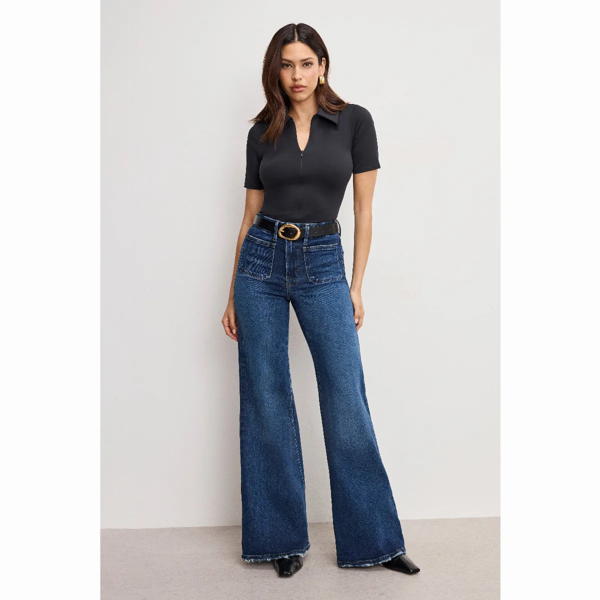 Good Waist Palazzo Jeans by Khloé Kardashian by GOOD AMERICAN