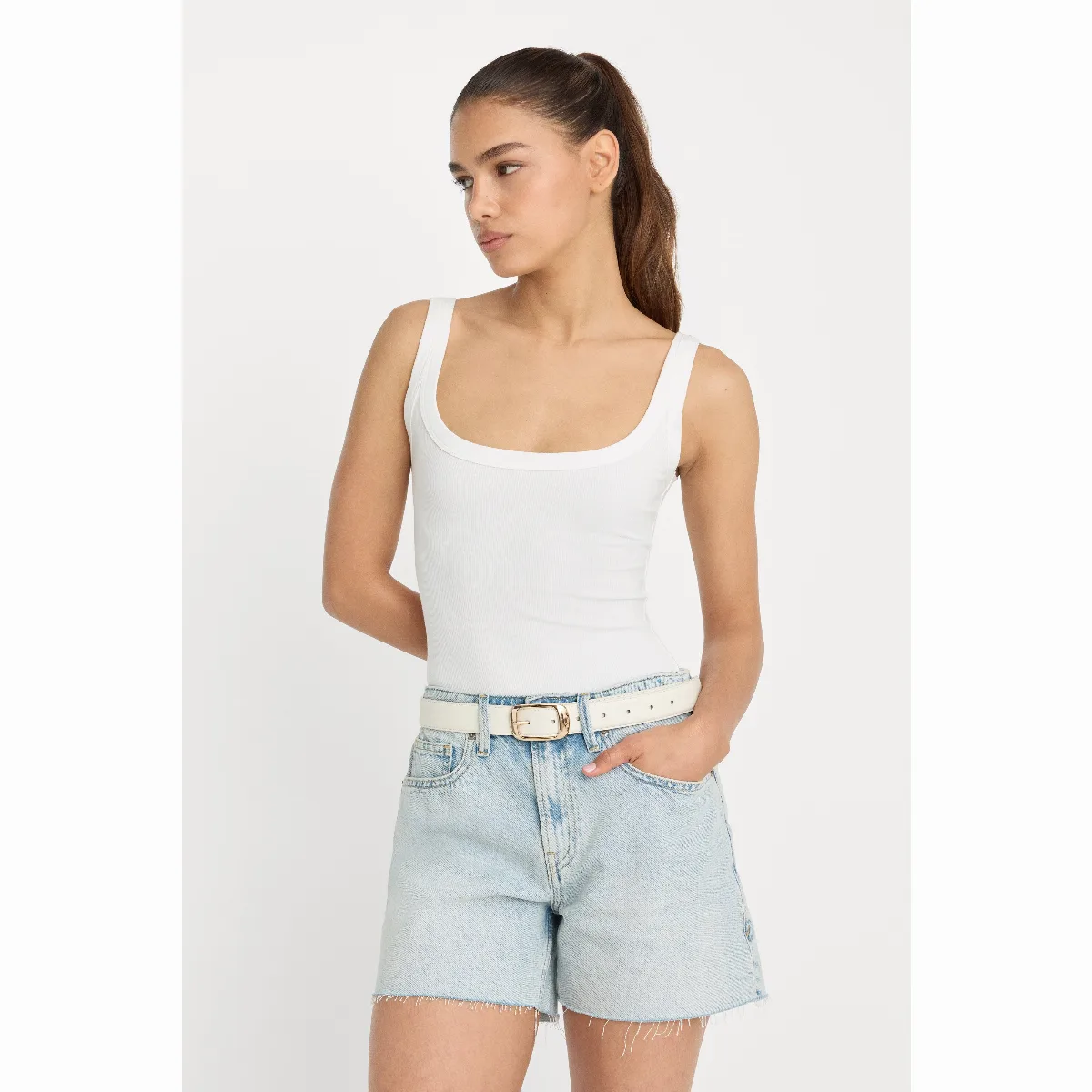 Modal Rib Tank Bodysuit by Khloé Kardashian by GOOD AMERICAN