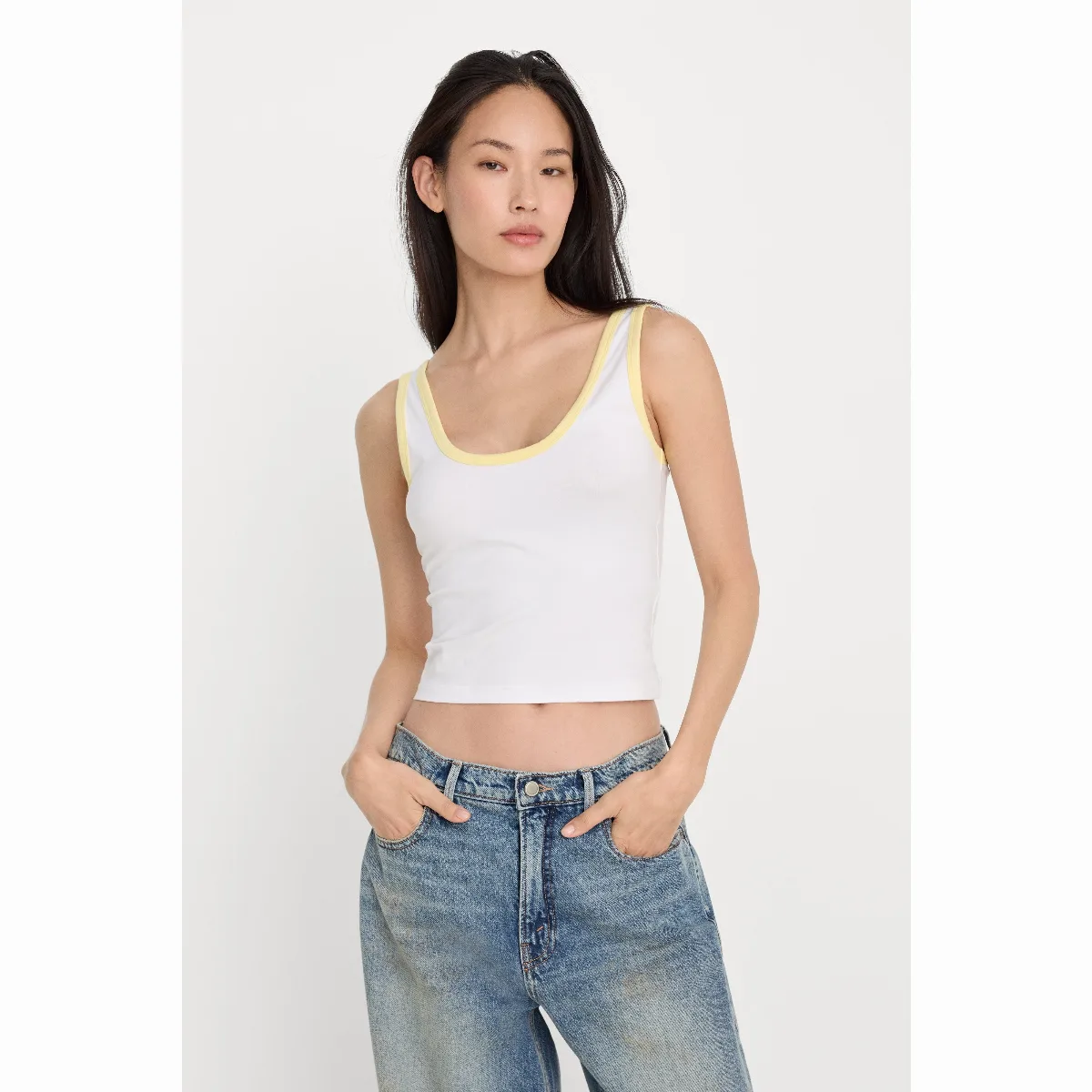 Super Stretch Ringer Tank Top by Khloé Kardashian