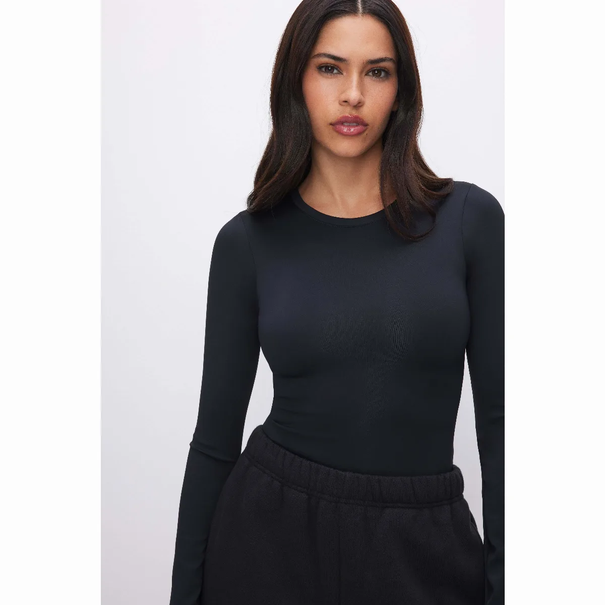 The Sculpting Modern Long Sleeve Bodysuit by Khloé Kardashian by GOOD AMERICAN