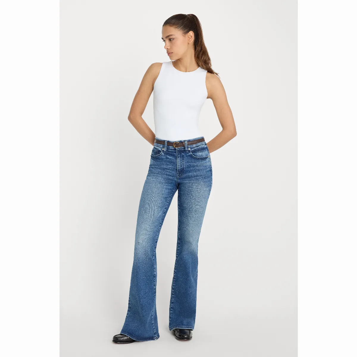 Always Fits Good Legs Flare Jeans by GOOD AMERICAN