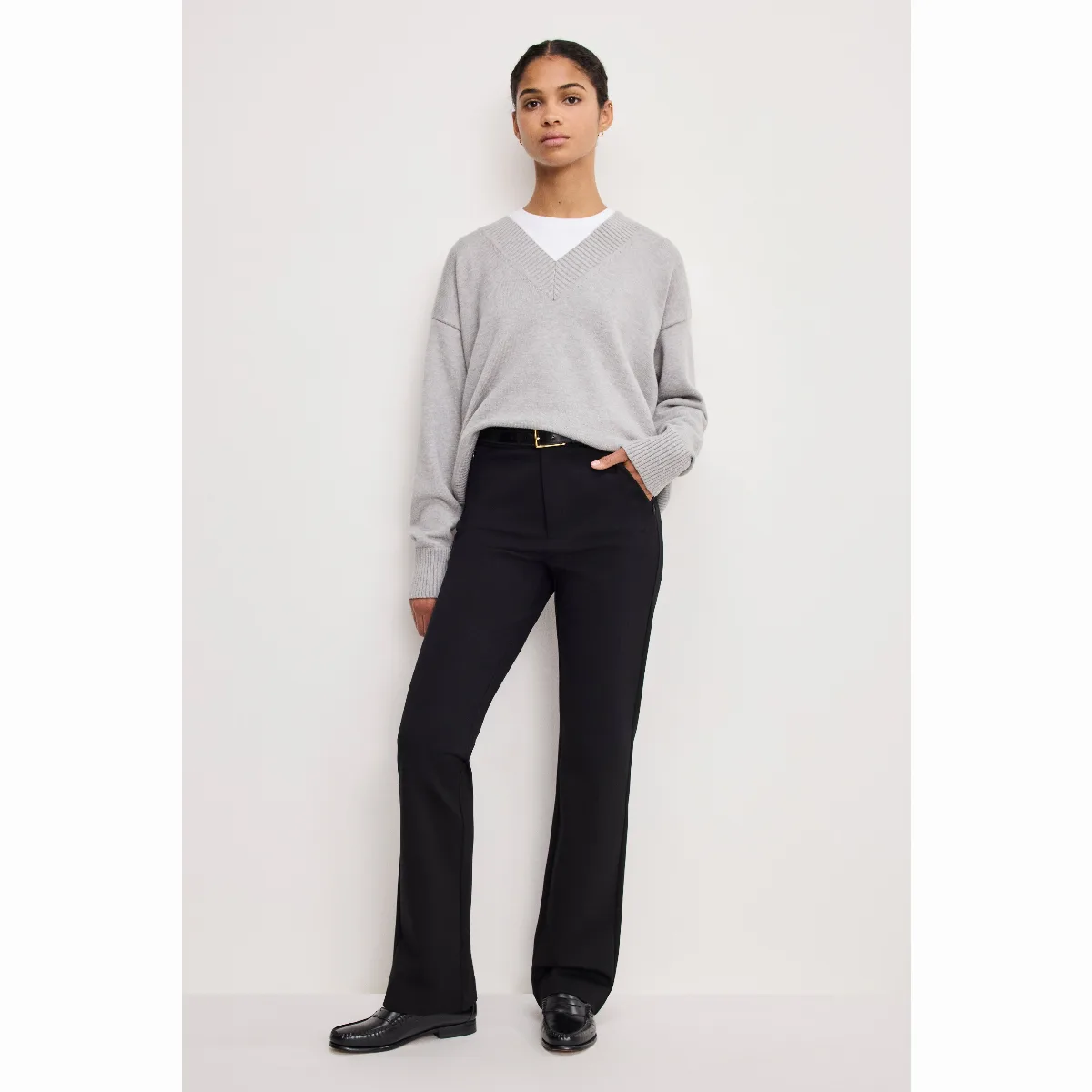 Soft Stretch Ponte Straight Trousers by Khloé Kardashian by GOOD AMERICAN