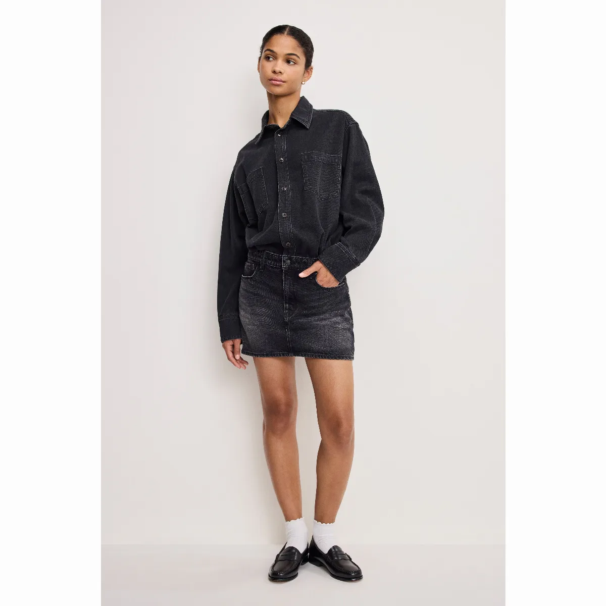 Denim Shirt Dress by Khloé Kardashian by GOOD AMERICAN