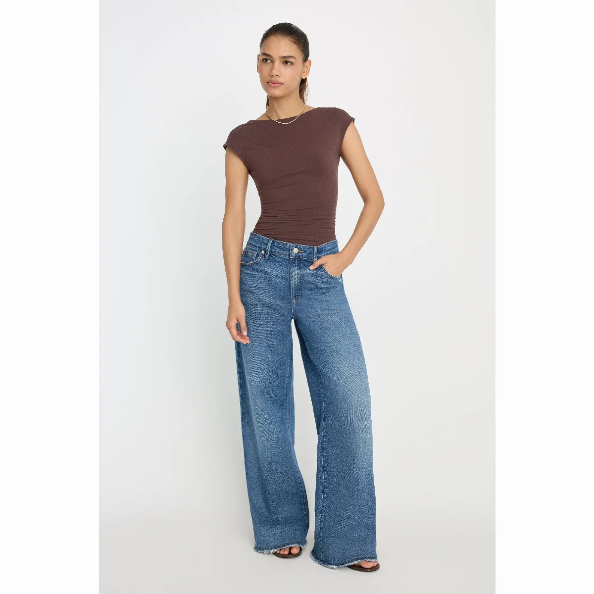 Super Stretch Open Back Bodysuit Suit by Khlo Kardashian by GOOD AMERICAN