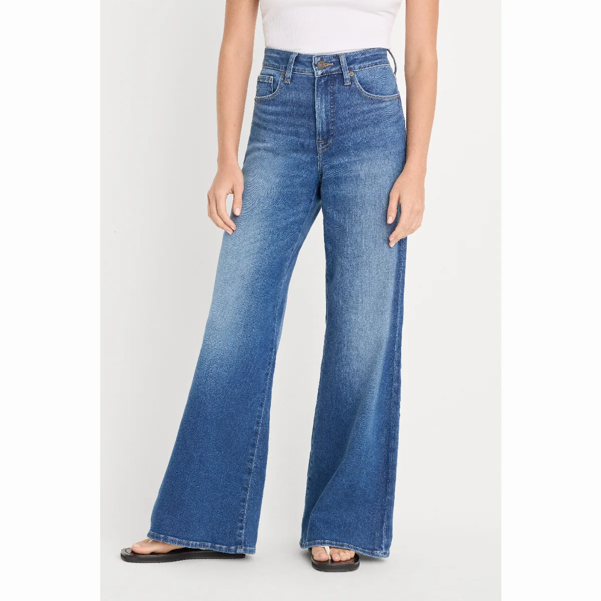 Soft Tech Good Palazzo Jeans by Khloé Kardashian by GOOD AMERICAN