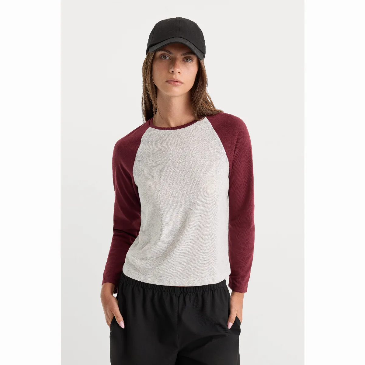 The Long Sleeve Raglan Tee by Khlo Kardashian by GOOD AMERICAN