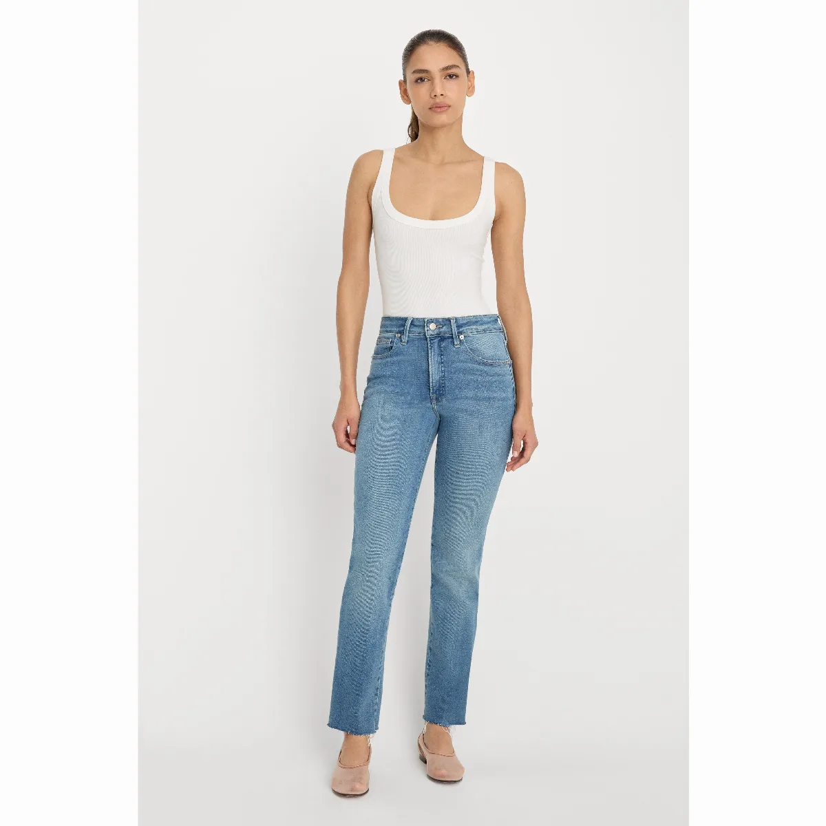 Soft Tech Good Legs Straight Jeans - Extra Stretch, Flat Tummy Tech, Gap-Proof Waistband