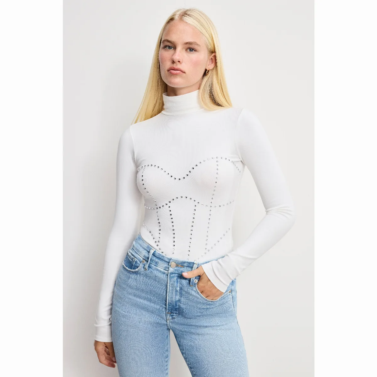Dolly Crystal Corset Bodysuit by Khloé Kardashian by GOOD AMERICAN